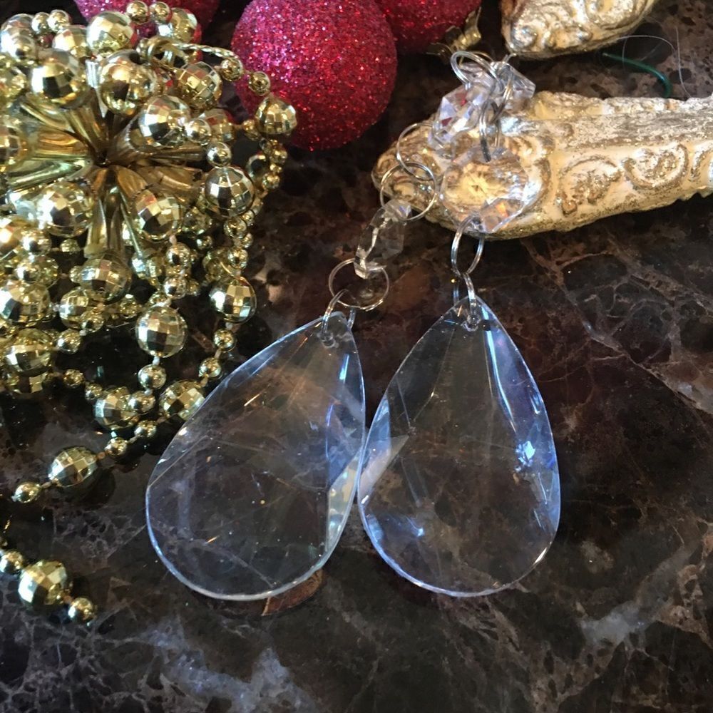 TWO CRYSTAL Drop Ornaments! - Picture 3 of 5